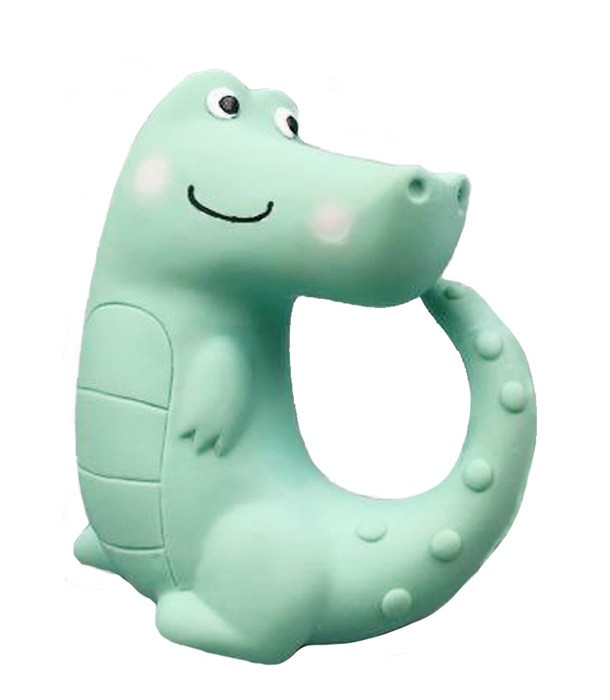 Rätt start bitring naturgummi krokodil