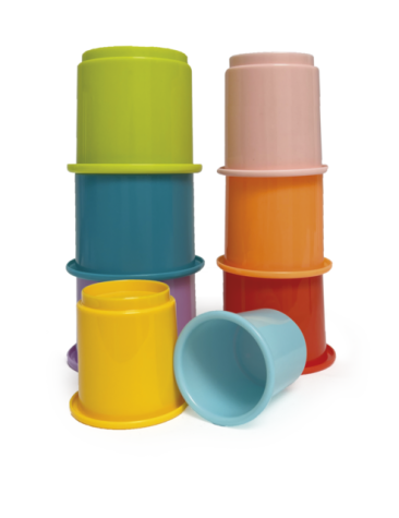 Happy baby rainbow stacking cups