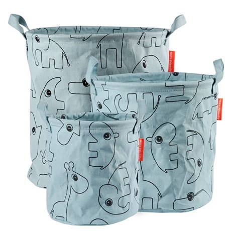 Done by deer förvaringskorg contour blue 3-pack