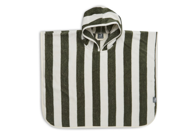 Jollein badponcho stripe green leaf