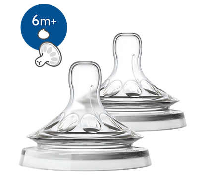 Avent dinapp natural 6 månader plus större hål 2-pack