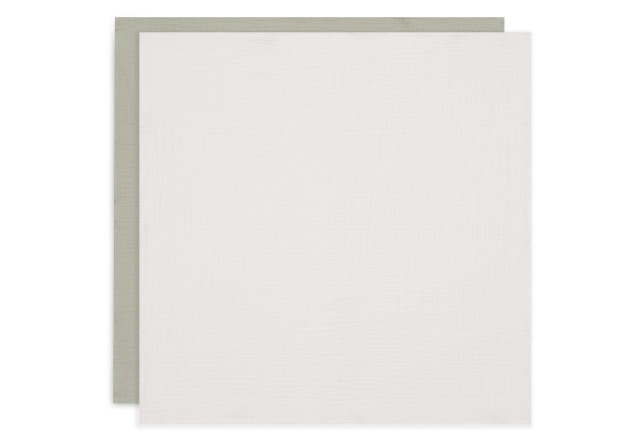 Jollein muslinfilt olive green/ivory 70x70cm 4-pack