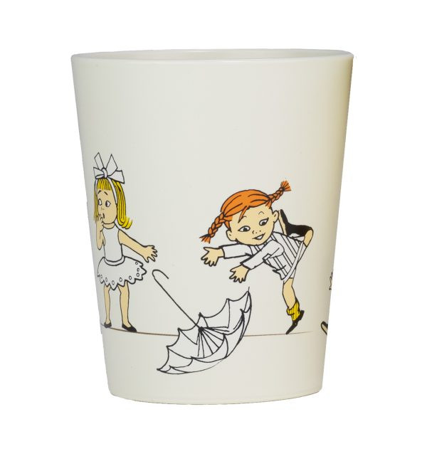 Rätt start pippi tumblermugg cirkus beige