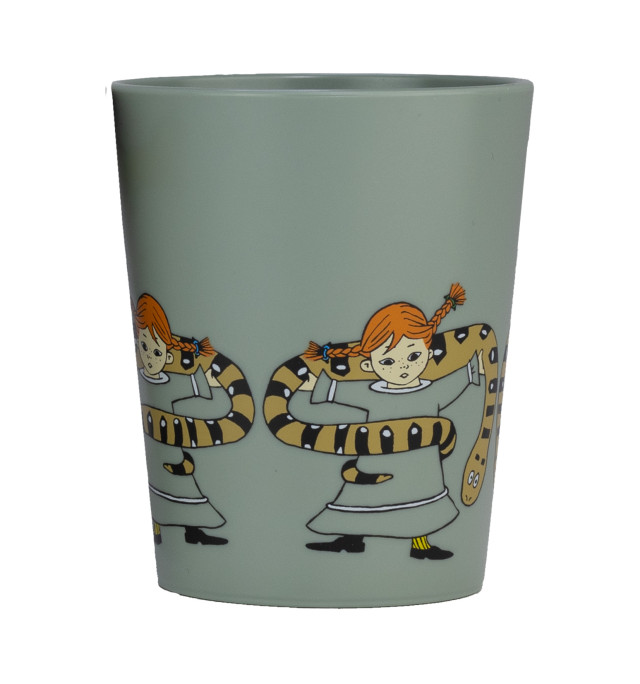 Rätt start pippi tumblermugg cirkus grön