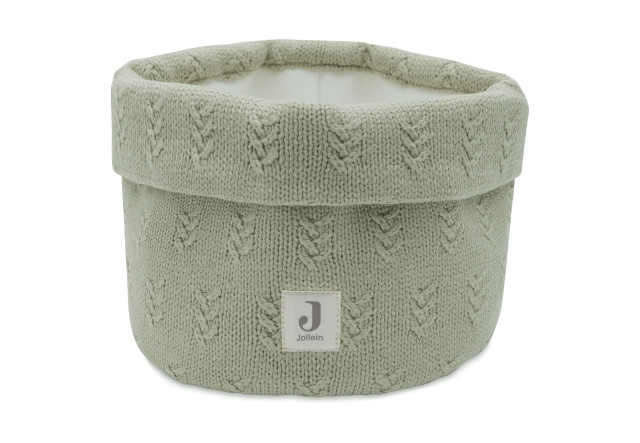 Jollein förvaringskorg grain knit olive green