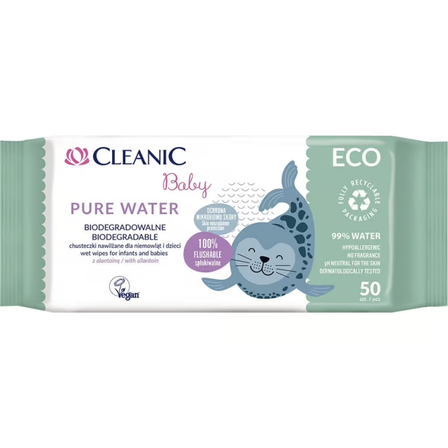 Cleanic baby våtservetter eco pure water 50st