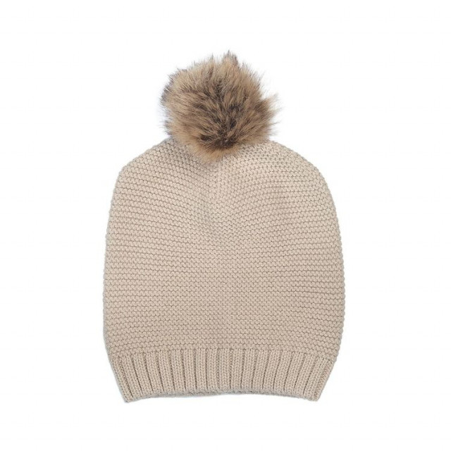 Mini dreams mössa knitted boys natur 0-6mån