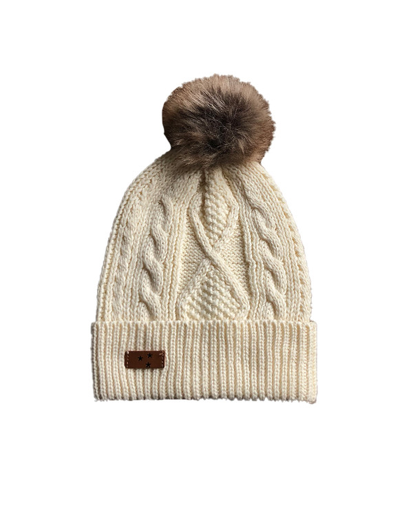 Mini dreams mössa cable off-white 6-12mån