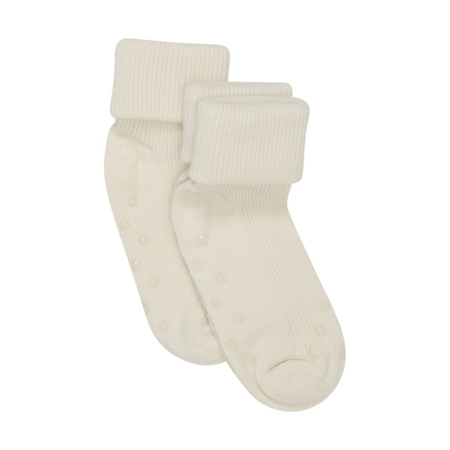Minymo strumpor med halkskydd offwhite 2-pack