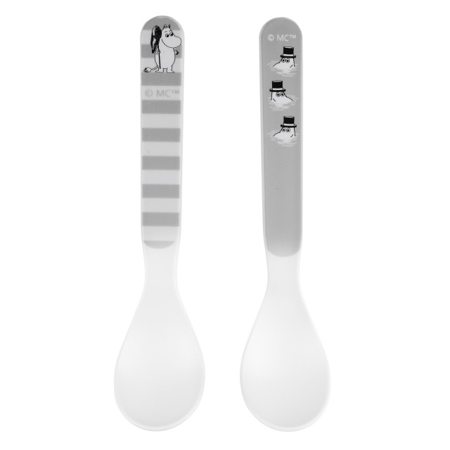 Rätt start mumin skedar vatten & bad 2-pack grå