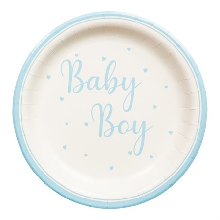 Babyshower tallrik baby boy 23cm