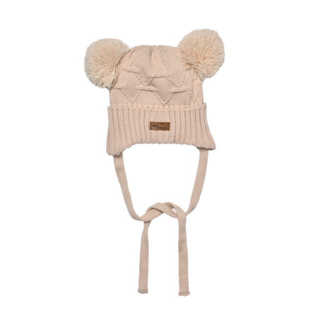 Mini dreams mössa pom pom fodrad 0-6mån pink