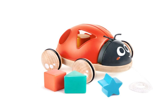 Hape dragdjur med sortering nyckelpiga