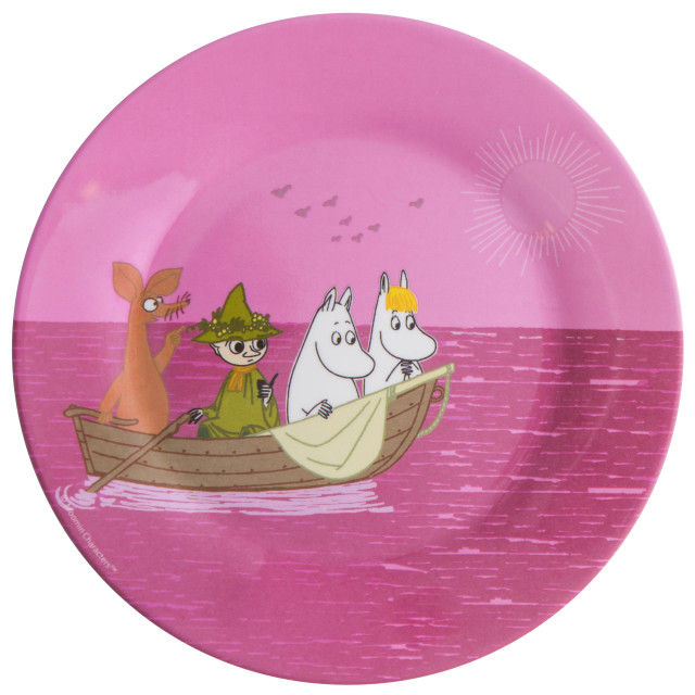 Rätt start tallrik mumin hav rosa