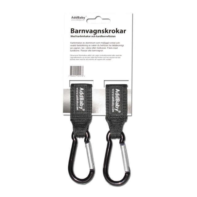 Add baby barnvagnskrok 2-pack