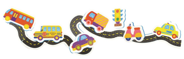 Nuby badlek bilar med väg