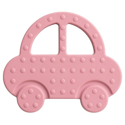 Rätt start bitring silikon rosa bil