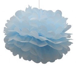 Babyshower pom pom blå 35cm