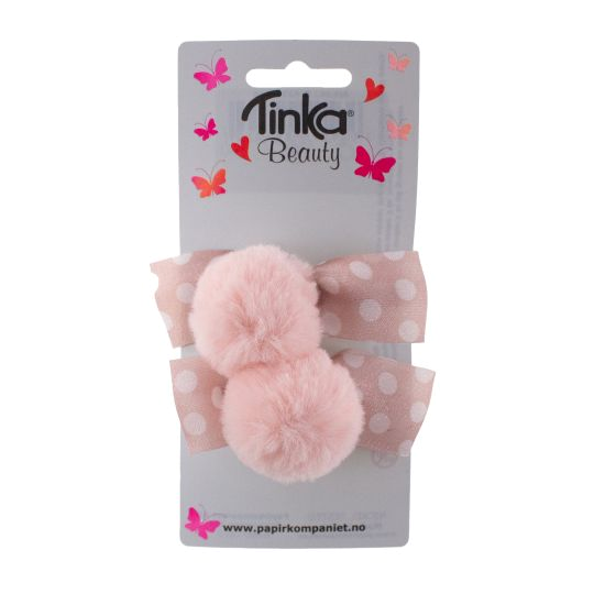 Tinka hårclips pom-pom rosa