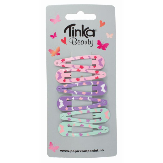 Tinka hårclips glitter/fjäril