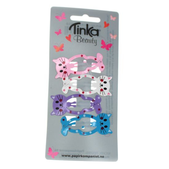 Tinka hårclips kattunge 4 st