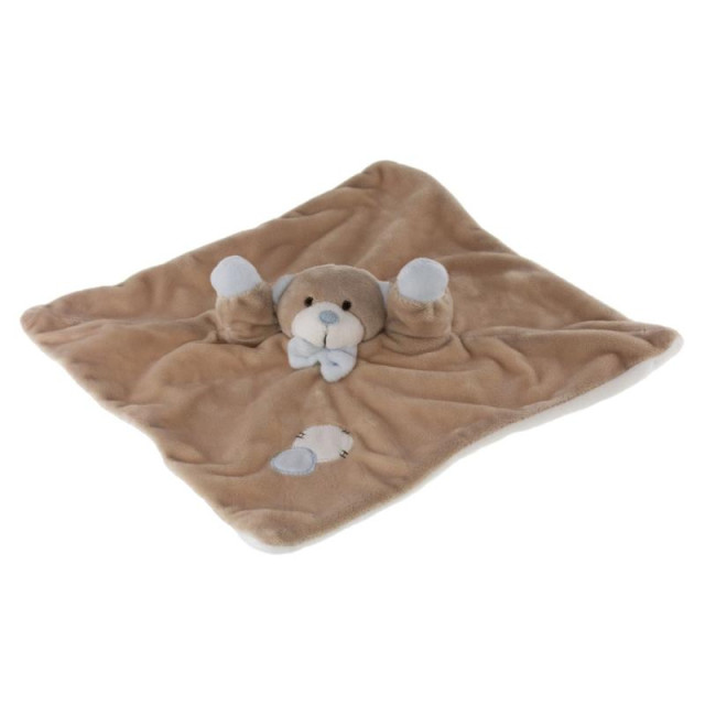 Tinka snuttefilt nalle blå 30x30cm