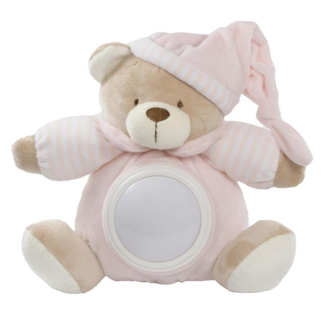 Tinka nattlampa med musik nalle rosa 21cm