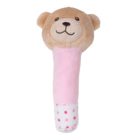 Tinka skallra nalle rosa