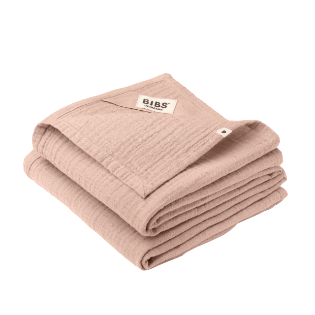 Bibs muslinfilt 70x70cm blush 2-pack
