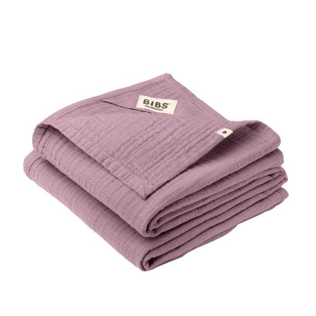 Bibs muslinfilt 70x70cm heather 2-pack