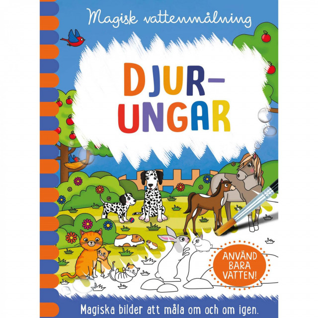 Magisk vattenmålning bok djurungar