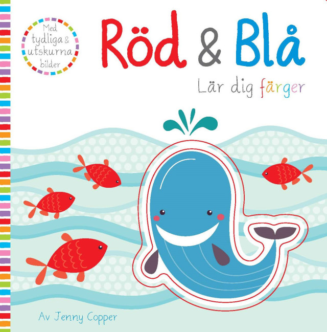 Röd & blå - lär dig färger. Bok