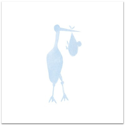 Nobhill kort stork blå