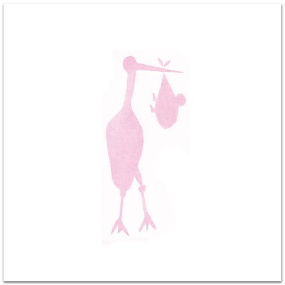 Nobhill kort stork rosa