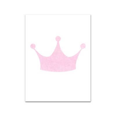 Nobhill kort med snöre krona rosa