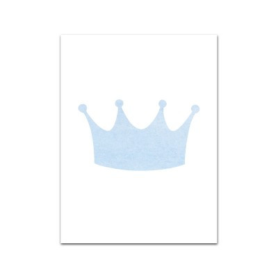 Nobhill kort med snöre krona blå