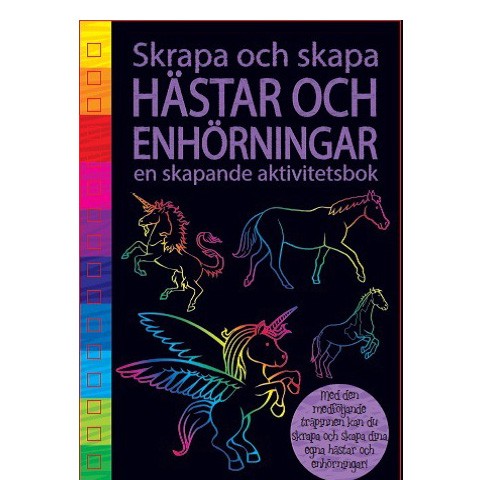 Skrapa och skapa hästar och enhörningar bok