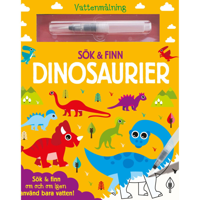 Vattenmålning sök & finn dinosaurier