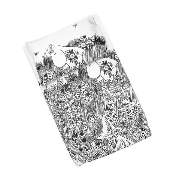 Rätt start påslakanset spjälsäng moomin graphic