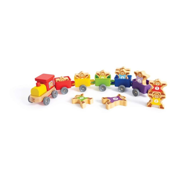 Hape monkey number train