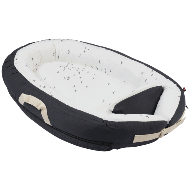 Voksi babynest premium dark grey flying
