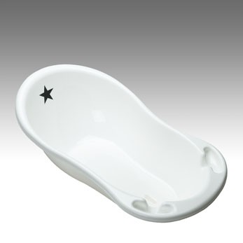 Kaxholmen badbalja med propp stjärna vit 
