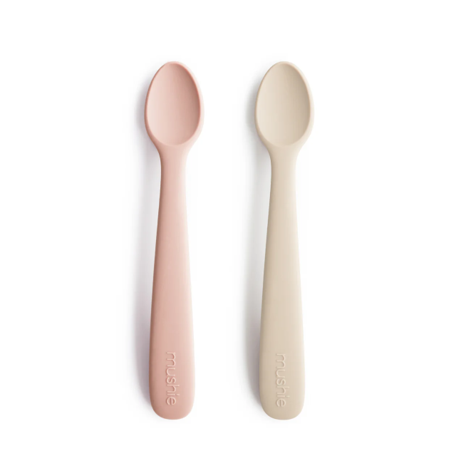 Mushie skedar silikon blush/shifting sand 2-pack