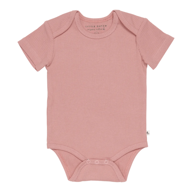 Little dutch body korta ärmar rib vintage pink