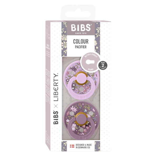 Bibs Liberty napp latex chamomile lawn violet sky mix 6-18mån 2-pack 