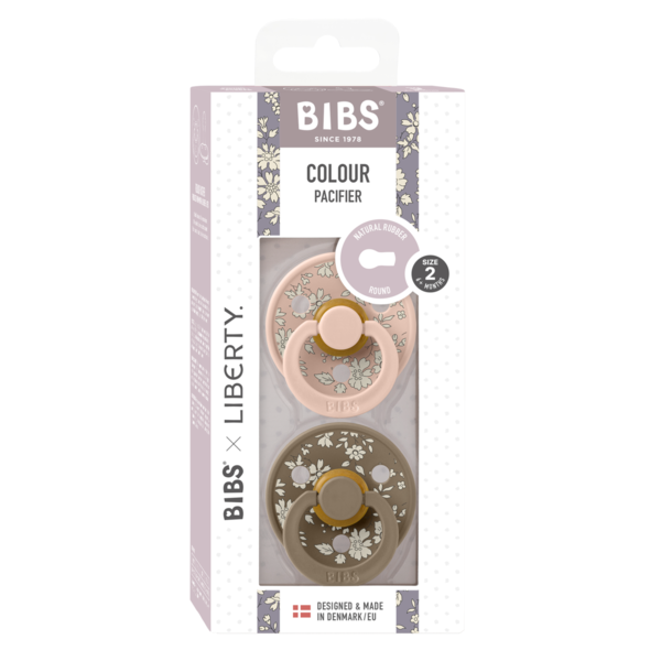 Bibs Liberty napp latex capel blush mix 6-18mån 2-pack (På väg in)