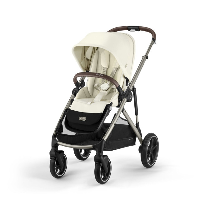Cybex gazelle s sittvagn seashell beige taupe chassi
