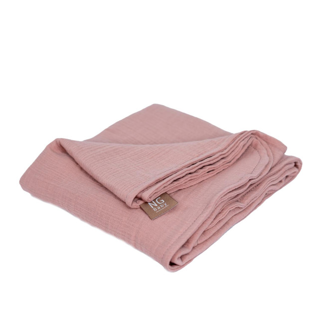 Ng baby muslinfilt deluxe dusty rose 60x90cm