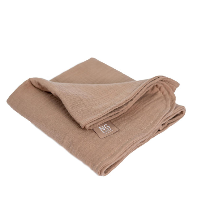 Ng baby muslinfilt deluxe brown 60x90cm