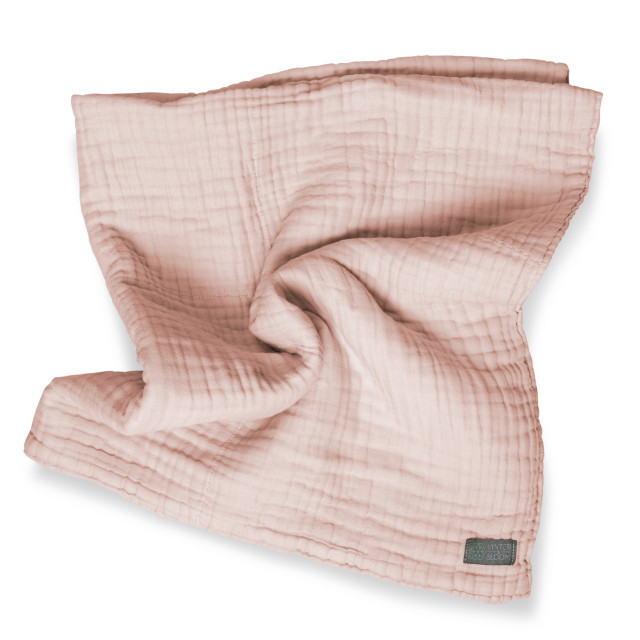 Vinter & bloom filt layered muslin eko dusty rose 100x80cm
